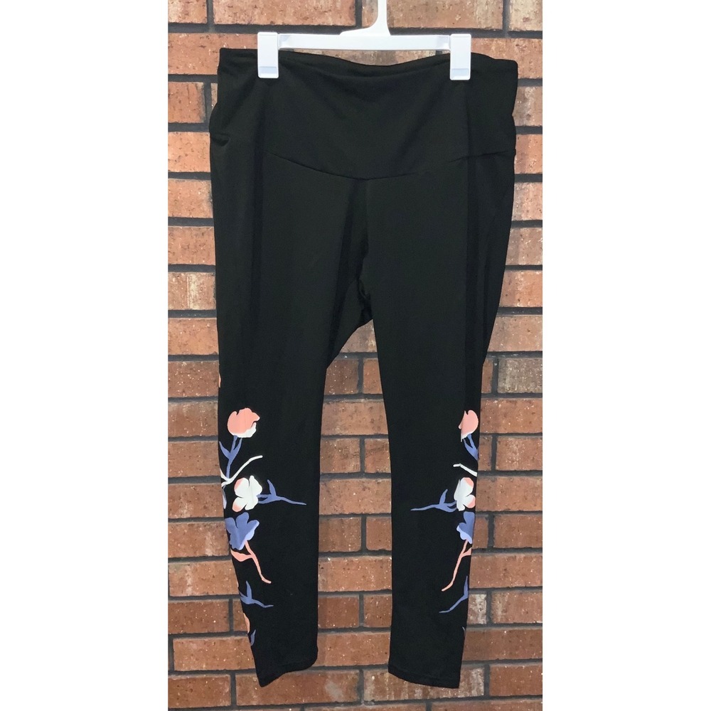 Adidas Primegreen Floral Graphic Tights Black Multi Sport Leggings 2X H49930